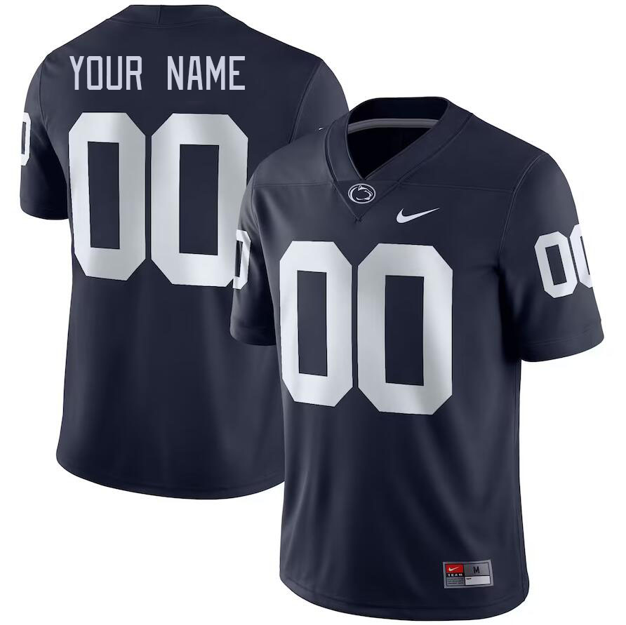 Custom Penn State Nittany Lions Name And Number College Football Jerseys Stitched-Navy - Click Image to Close